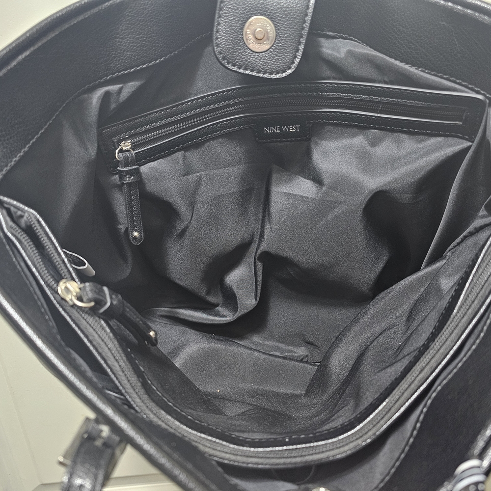 Nine West Black And Silver Patchwork Shoulder Bag - image 3